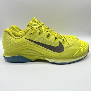 Nike Court Air Zoom Vapor 12 Premium HC Tennis Shoe Volt Men's 12 HF7827-300